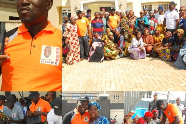 Nasarawa PDP Lawmaker, Barr. Esson Mairiga partners with an NGO for distribution of wrappers, cash to less privileged in Lafia