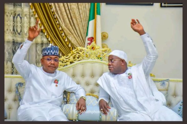 Kogi State Governor, Ahmed Usman Ododo and Former Kogi State Governor, Yahaya Adoza Bello