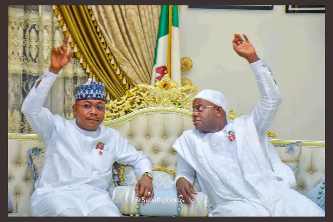 Kogi State Governor, Ahmed Usman Ododo and Former Kogi State Governor, Yahaya Adoza Bello
