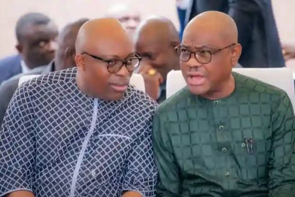 Rivers State Governor, Siminalayi Fubara and Former Rivers State governor and current Minister of the Federal Capital Territory (FCT), Nyesom Wike