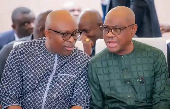 Rivers State Governor, Siminalayi Fubara and Former Rivers State governor and current Minister of the Federal Capital Territory (FCT), Nyesom Wike