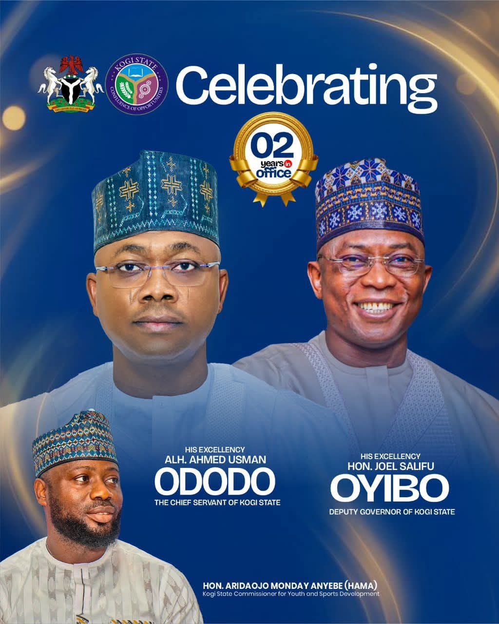 Youthful Firepower: Monday Anyebe hails Gov. Ododo on 2 years of Game-Changing leadership in Kogi State