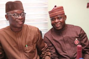 Former Speaker of Nasarawa State House of Assembly, Rt. Hon. Ibrahim Balarabe Abdullahi and Late Senator Godiya Akwashiki representing Nasarawa North Senatorial District