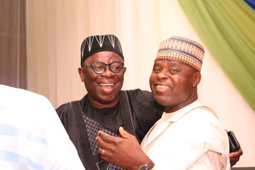 Former Speaker of Nasarawa State House of Assembly, Rt. Hon. Ibrahim Balarabe Abdullahi and Late Senator Godiya Akwashiki representing Nasarawa North Senatorial District