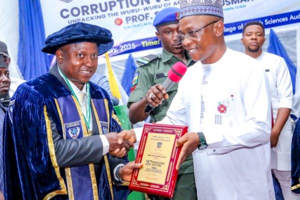 Professor Salisu Ogbo Usman, Rector of Kogi State Polytechnic and Kogi State Deputy Governor, Elder Joel Salifu Oyibo