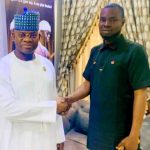 Former Kogi State Governor, Alhaji Yahaya Adoza Bello and Prince Muhammed Otaiki, Senior Aide to Governor Ahmed Usman Ododo