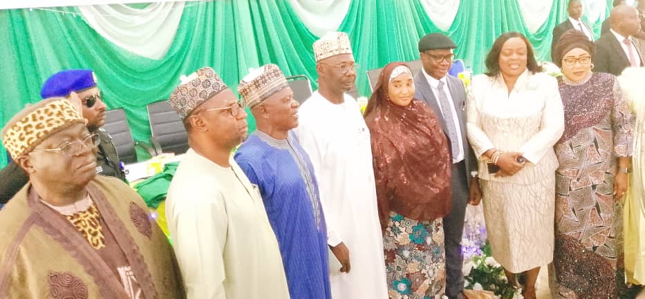 Gov. Sule, Minister of state for education, Suwaiba Said, the Chun Mada, others at NCCE Meeting at COE Akwanga.