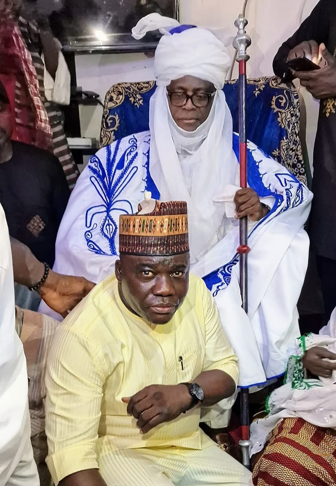 Hon Idrees Aliyu Maikudi Girinya, member representing Kogi/Koton-karfe State Constituency at the Kogi State House of Assembly with Revered Ohimegye Igu Koton-karfe Kingdom, Dr. Saidu Akawu Salihu (King SAS)