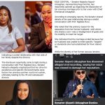 I recall that she insisted the voice in circulation was not hers. I recall that she maintained she never spoke with me. I recall that she categorically stated she did not know anyone by the name of Prof. Mgbeke