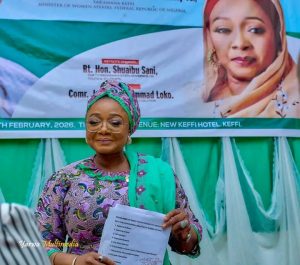 Honourable Minister of Women Affairs and Social Development, Imaan Suleiman-Ibrahim, fsi,