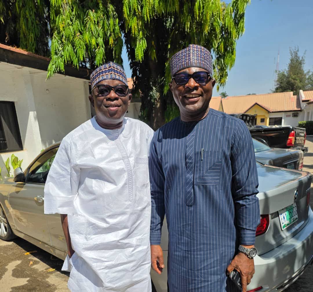 From Left: Rt. Hon. Ibrahim Balarabe Abdullahi, former Speaker of Nasarawa State House of Assembly and Dr. Musa Muhammed Maikaya, APC Governorship aspirant in Nasarawa State