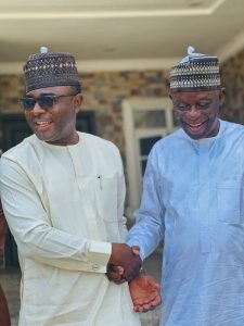 From Left: Rt. Hon. Ibrahim Balarabe Abdullahi, former Speaker of Nasarawa State House of Assembly and Dr. Musa Muhammed Maikaya, APC Governorship aspirant in Nasarawa State 