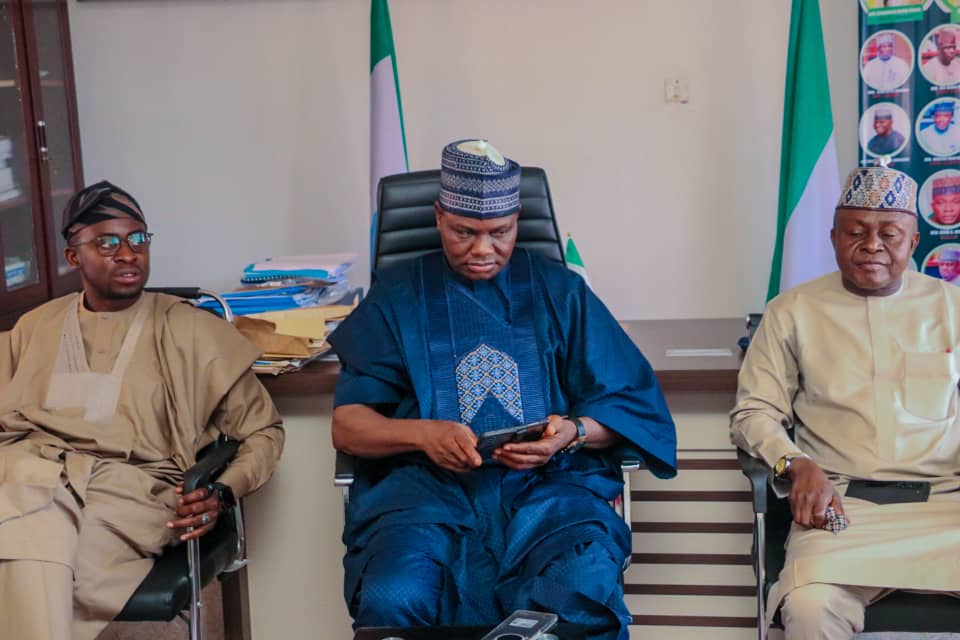 Deputy Speaker Oyanki (L), Speaker Jatau (M) and Majority Leader Azara ,(R)