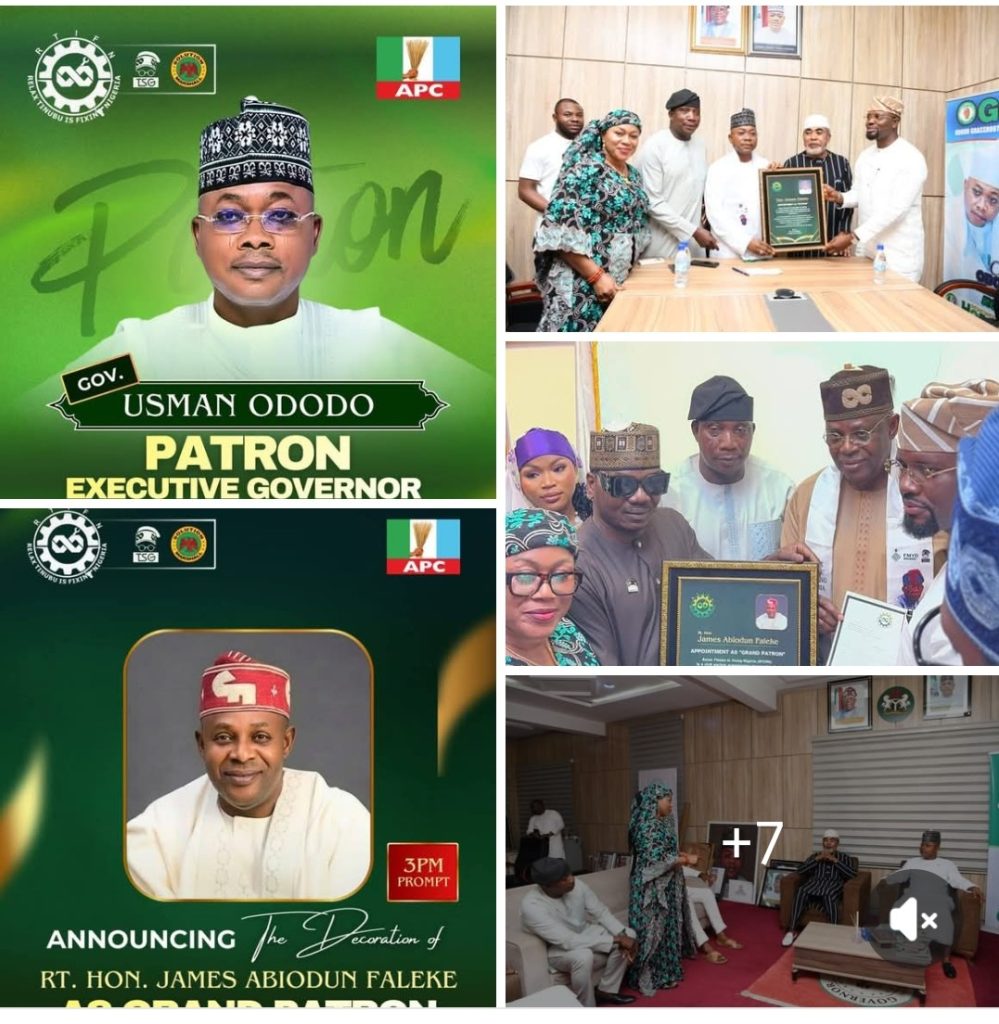 Ododo, Faleke Pledge Total Support for Tinubu’s Re-Election as RTIFN Decorates Them Patrons