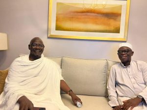 Nasarawa State Governor, Engr. Abdullahi A. Sule and Former Speaker of Nasarawa State House of Assembly, Rt. Hon. Alhaji Ibrahim Balarabe Abdullahi 