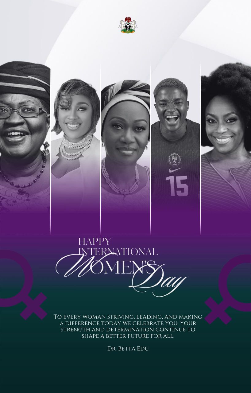 International Women’s Day: Betta Edu Urges Renewed Push for Women’s Empowerment, Support for Vulnerable amid ‘Give to Gain’ Theme