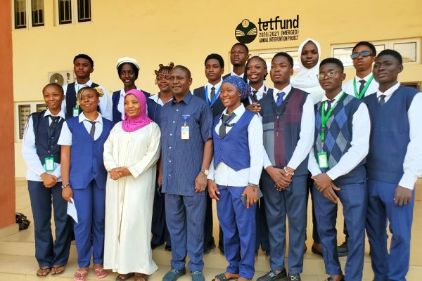 The Acting head of department, Dr. Santas Tsegyu, Dr. Zuwaira and the newly elected officials in a group photograph.