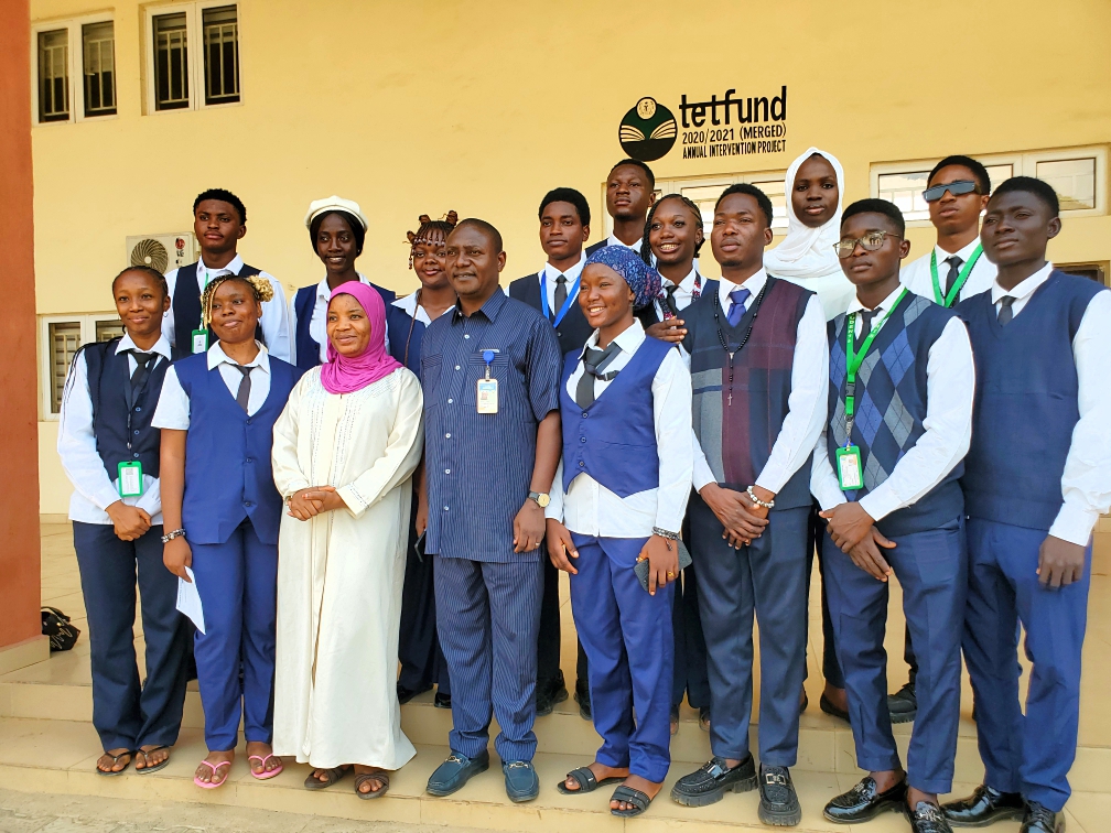 The Acting head of department, Dr. Santas Tsegyu, Dr. Zuwaira and the newly elected officials in a group photograph.