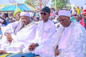 Frst-class traditional ruler and Chairman of the Toto LGA Traditional Council of Chiefs, the Ohimegye Opanda, HRH Alhaji Usman Abdullahi at Eid praying ground Umaisha 