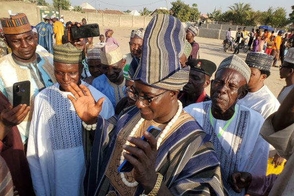 Alhaji Sah Kogi during the Turbaning Ceremony by the Youruba Community.