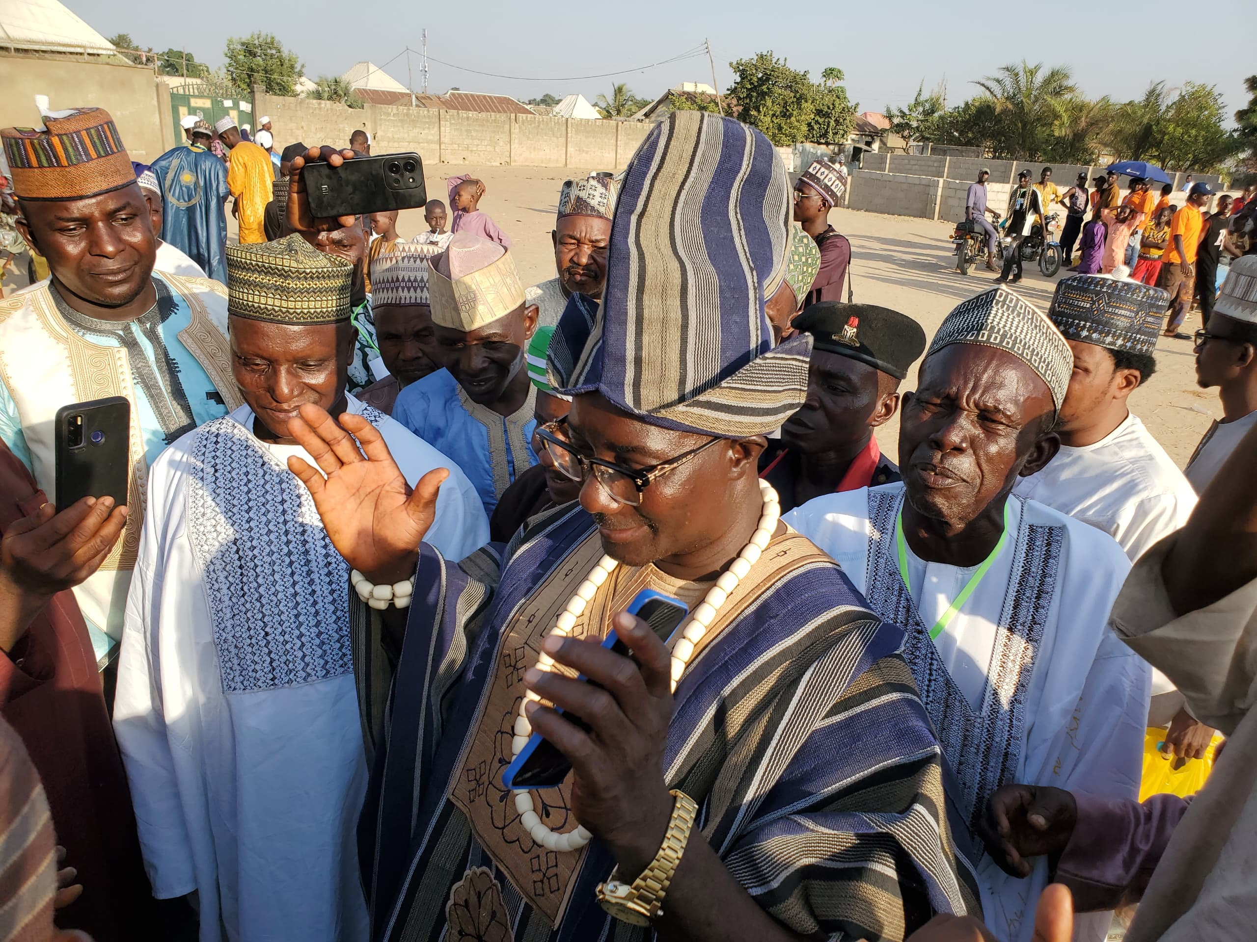 Alhaji Sah Kogi during the Turbaning Ceremony by the Youruba Community.