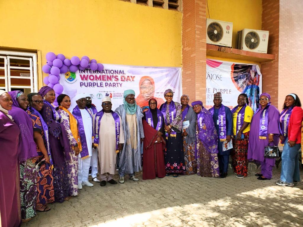 The Vice Chancellor, NSUK, the Commissioner, federal character commission, and other dignitaries in a group photograph