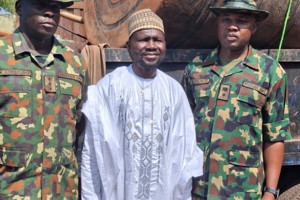 Dr. Joseph Ameh Erico (JAE) (M) in a group photograph with Army Officers