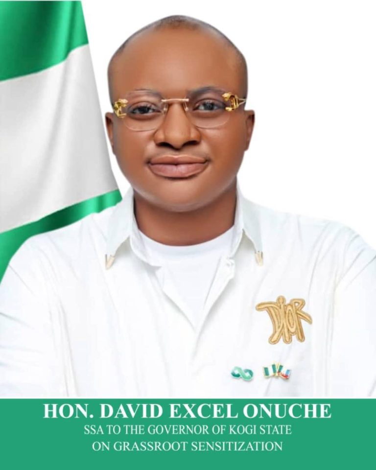 Director General of the De Flower Boy Movement and Senior Special Assistant on Grassroots Sensitisation to Kogi State Governor, Hon. Excel Onuche