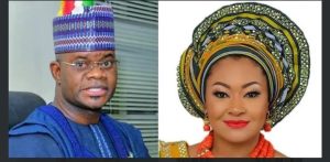 Former Kogi State Governor, Alhaji Yahaya Adoza Bello and Senator Natasha Akpoti-Uduaghan