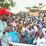 Former Chief Executive Officer of the National Agency for Science and Engineering Infrastructure, NASENI, and Nasarawa State APC Guber Aspirant, Prof. Mohammed Sani Haruna , addressing supporters at a Mega rally held in Keffi