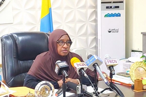 The Vice Chancellor, Prof Sa'adatu Hassan Liman during the Press Conference