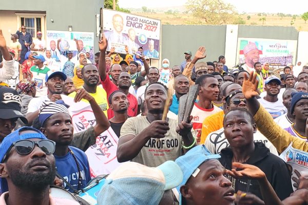 Supporters of the Governorship aspirant during the rally.