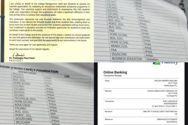 Idris HK Releases Fresh ₦1m, Sustains ₦7m Scholarship for 50 Kogi Students