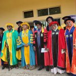 The Inaugural lecturer, Prof. Oke together with other principal staff of the institution.