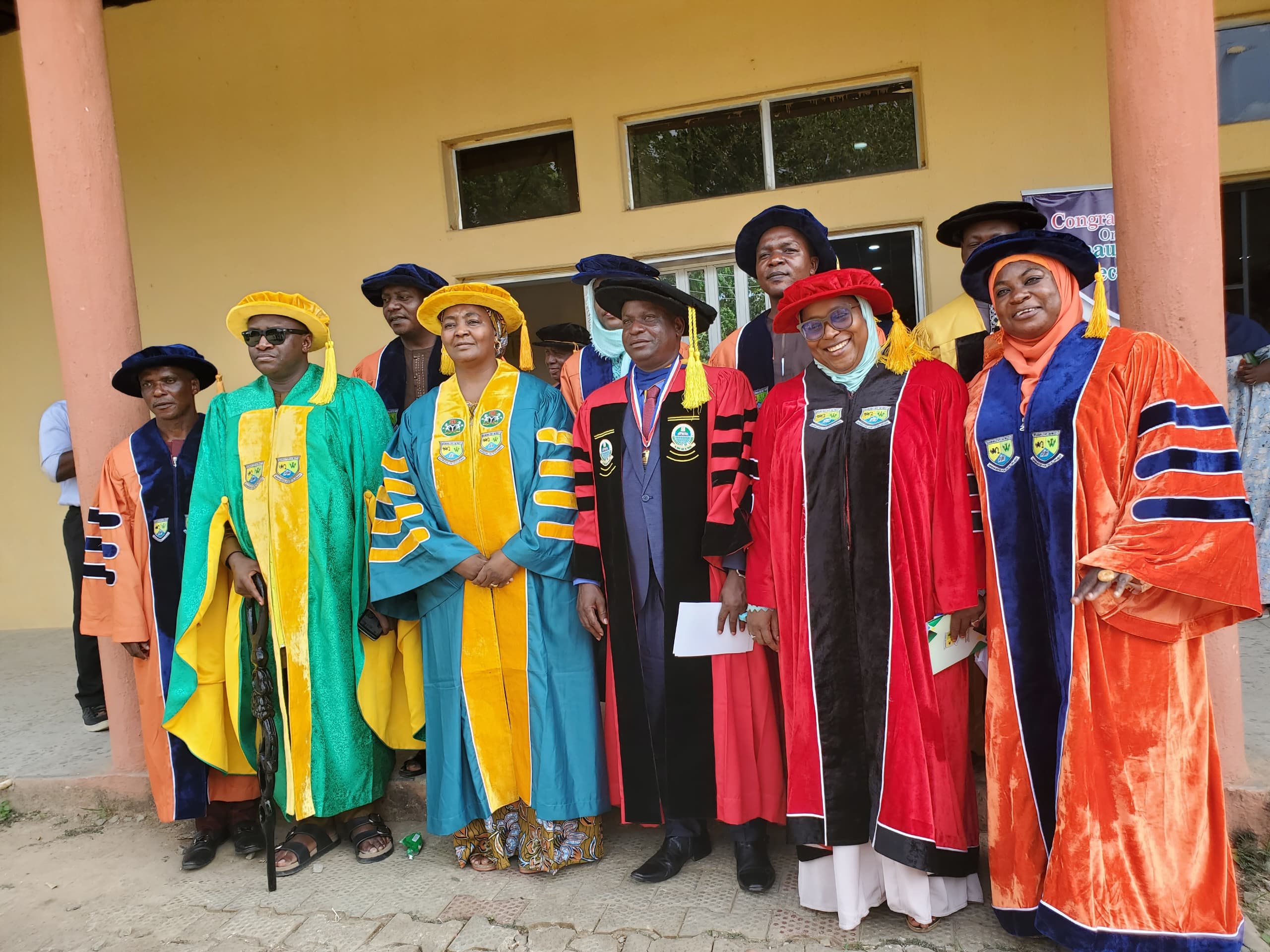 The Inaugural lecturer, Prof. Oke together with other principal staff of the institution.
