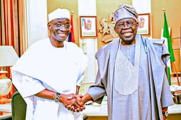 Senator Ahmed Aliyu Wadada and President Bola Ahmed Tinubu
