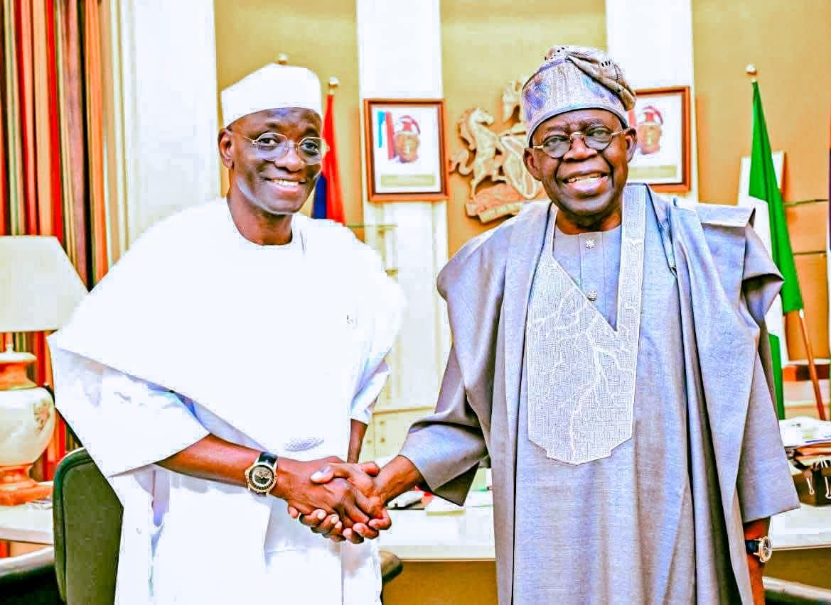 Senator Ahmed Aliyu Wadada and President Bola Ahmed Tinubu