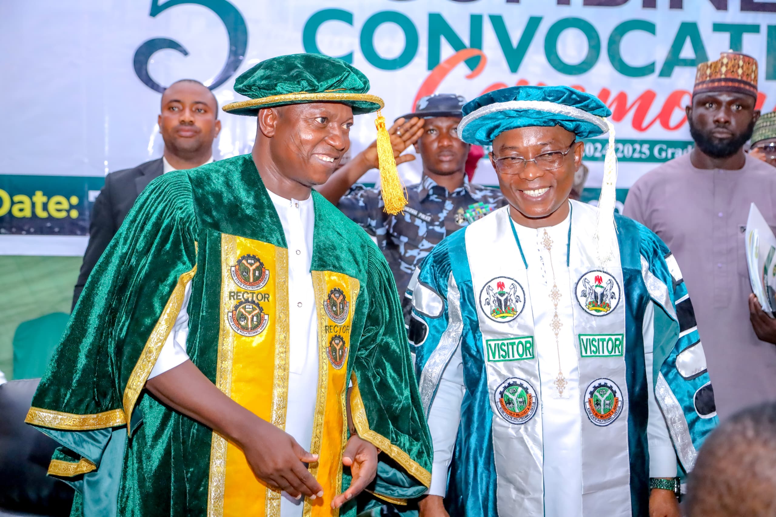 Vice-Chancellor of Prince Abubakar Audu University (PAAU), Anyigba, Prof. Salisu Ogbo Usman and Deputy Governor of Kogi State, Comrade Joel Salifu Oyibo