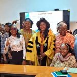 The Director Center for Gender Studies, as well as the Deputies and other Post graduate students in a group photograph.