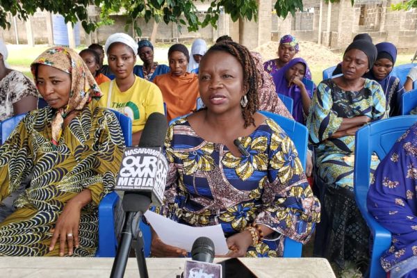 Female supporters of aspirant, Angela Bako Ayas.
