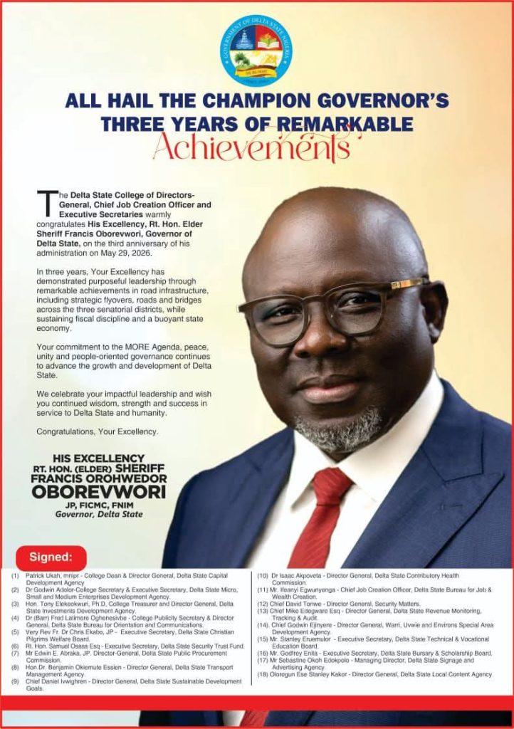 3 years anniversary: Oborevwori Changing Delta’s Development Story — DGs, Executive Secretaries