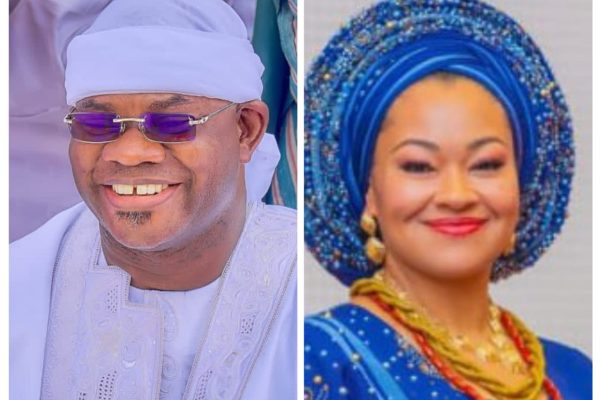 Former Kogi State Governor, Yahaya Adoza Bello and Senator Natasha Hadiza Akpoti-Uduaghan