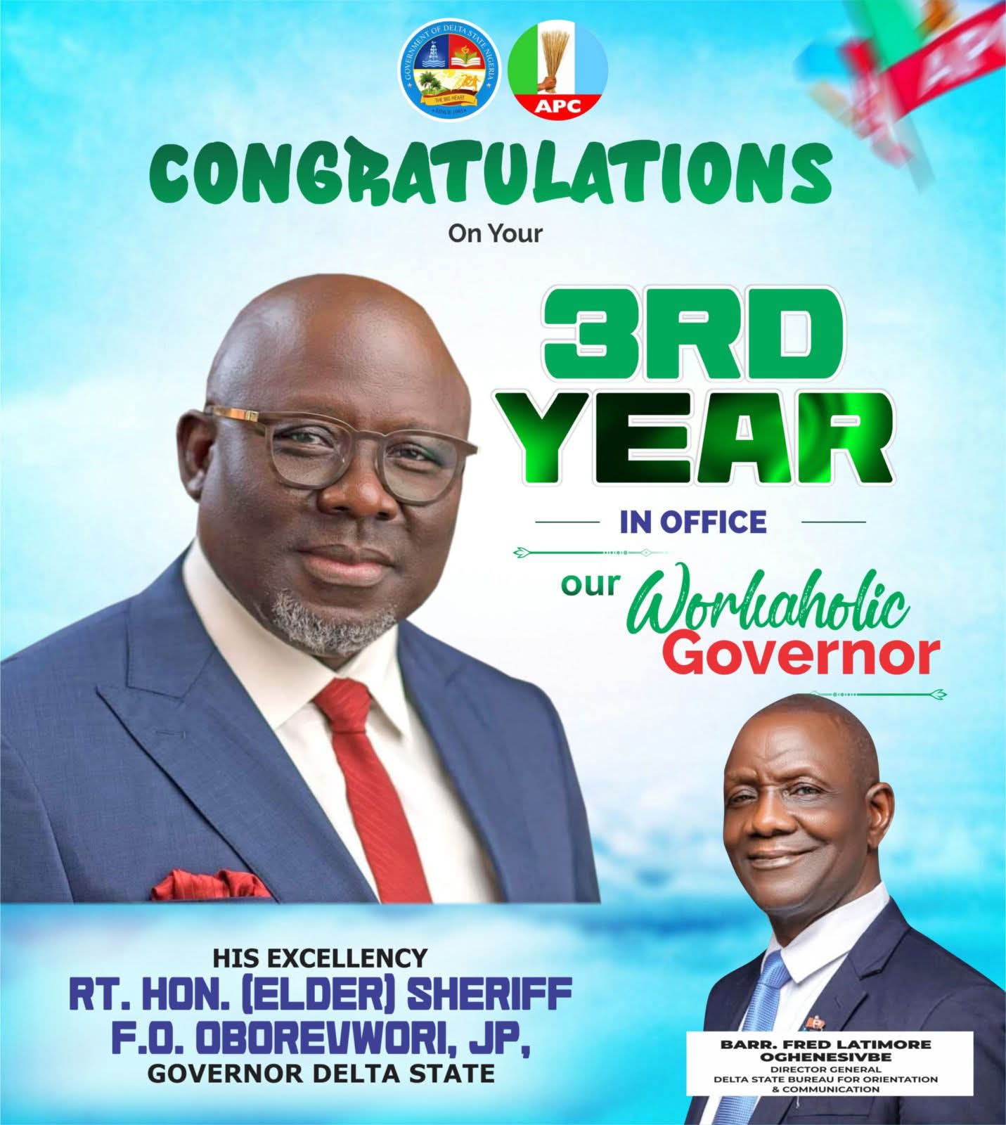 Oborevwori at Three: Bureau Commends Leadership, Federal Synergy, Delivery of MORE Agenda