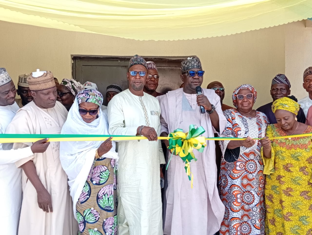 The Commissioner, youths and sports, Provost college of Education Akwanga, as well as others in a group photograph during the commissioning.