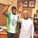 Alhaji Abubakar Bashir Gegu, Kogi State Commissioner for Solid Minerals and Natural Resources and Comrade Idris Abubakar Gegu, Aide to Senator Sunday Steve Karimi
