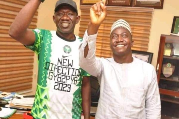 Alhaji Abubakar Bashir Gegu, Kogi State Commissioner for Solid Minerals and Natural Resources and Comrade Idris Abubakar Gegu, Aide to Senator Sunday Steve Karimi