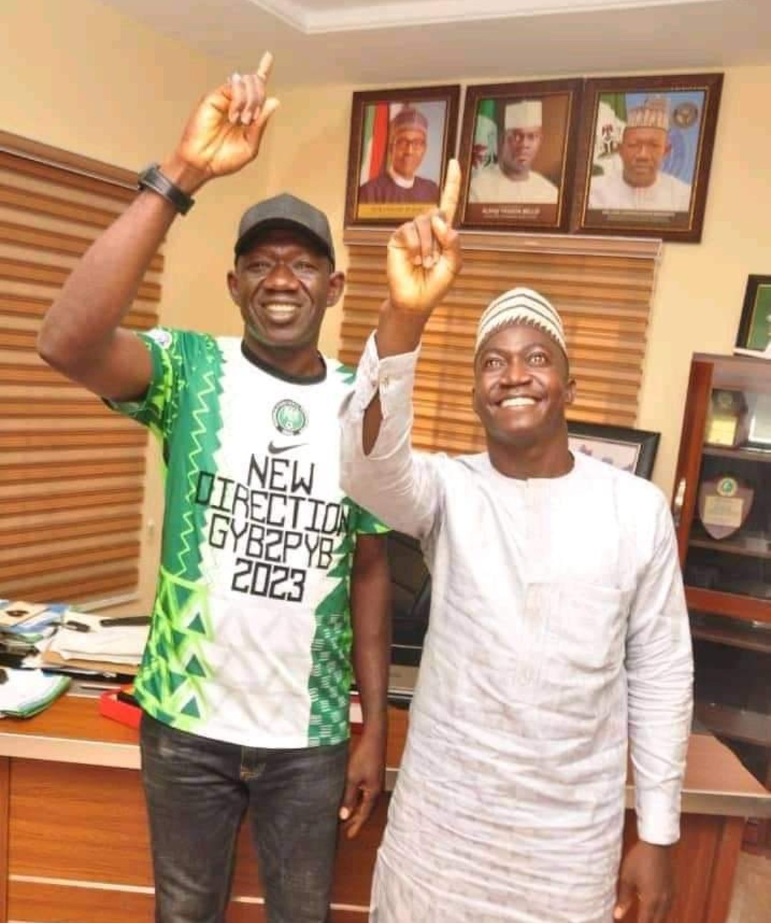 Alhaji Abubakar Bashir Gegu, Kogi State Commissioner for Solid Minerals and Natural Resources and Comrade Idris Abubakar Gegu, Aide to Senator Sunday Steve Karimi