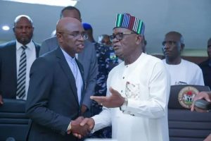 Benue State Governor, Hyacinth Alia and Former Governor of Benue State, Chief Samuel Ortom