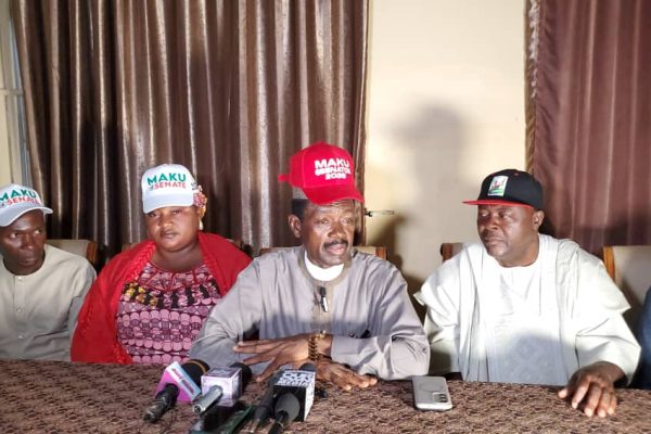 Hon. Labaran Maku, LP candidate, Nasarawa North together with his Committee of supporters.