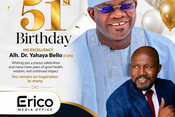 Chief Erico Felicitates Former Governor Yahaya Bello on Birthday Anniversary